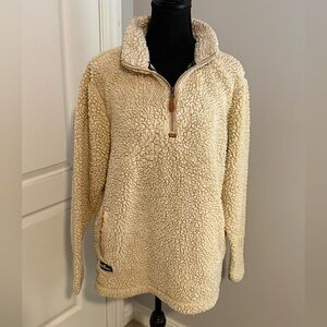 Simply Southern Cream Sherpa Turtleneck Sweater